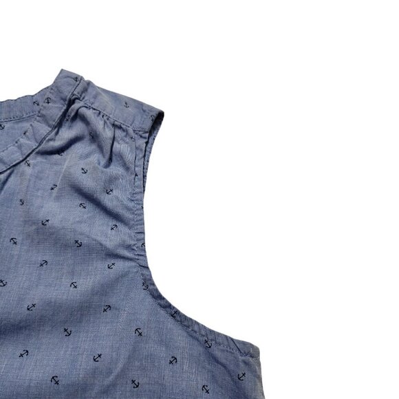 Bass Womens‎ Tank Top Blue Ankle Size M - Picture 9 of 10